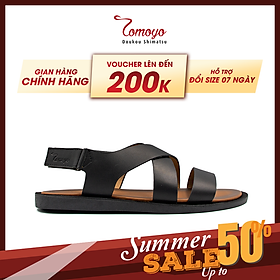 Giày sandal nam thủ công da bò cao cấp tomoyo tms80101