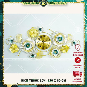 Mua Đồng Hồ Treo Tường Decor Trang Trí Nhà Cửa - Nhập Khẩu Cao Cấp - Mẫu đồng hồ Hoa Bắc Âu - D1HOME -120x60cm 11