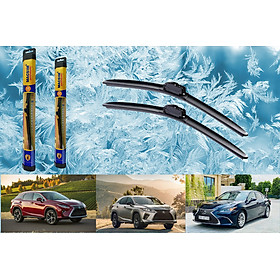 Combo cần gạt nước mưa ô tô Nano Silicon Macsim cho xe Lexus GS GS200T/250/300/300H/350/450H 2011-2016