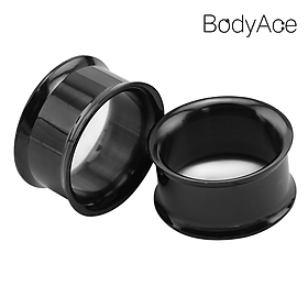 Khuyên Nong Tai Bằng Thép Không Gỉ Màu Đen 3-28mm