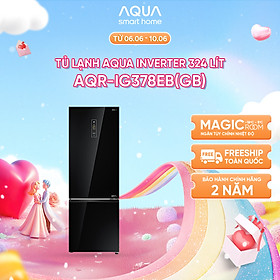 Mua Freeship Toàn Quốc - Tủ lạnh ngăn đông dưới Aqua 324 Lít AQR-IG378EB(GB) - Bảo hàng 2 năm - Hàng chính hãng