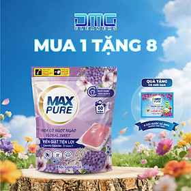 MUA 1 TẶNG 8: Túi 50 viên giặt hương hoa cỏ ngọt ngào TẶNG 8 gói nước xả hương Thư Thái