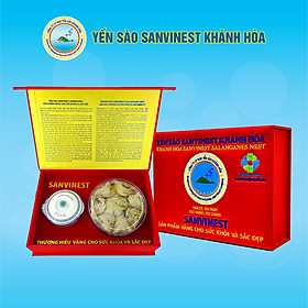 Hộp quà tặng Yến sào Sanvinest Khánh Hòa chính hiệu nguyên tổ 100g - Q110