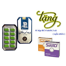 Hot sale 1 hộp Ngựa Thái 10vien tặng 1 BCS safefit 3 cái