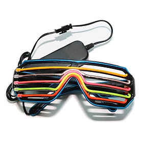 YJ010 Voice-control LED Glasses 3 Colors Optional Light Up El Wire Neon Rave Glasses Twinkle Glowing Party Club Holiday
