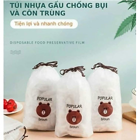 Mua sét 100 túi bọc thực phẩm gấu hàng dày đẹp