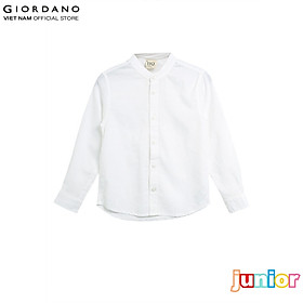 Áo Sơ Mi Tay Dài Trẻ Em Linen Shirt Giordano 03043216