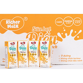 [ DATE MỚI ] Lốc Sữa Hạt Điều Đại Mạch Richer Milk 180ml (180ml x 4)