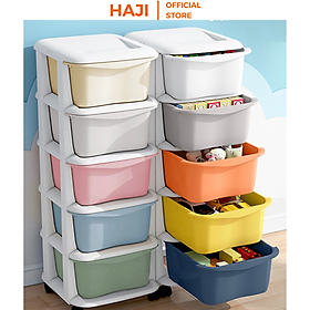 Mua Kệ nhựa đựng đồ 5 tầng đa năng bền bỉ nhiều màu sắc chứa đồ đạc cho bé hiệu quả HAJI NA23