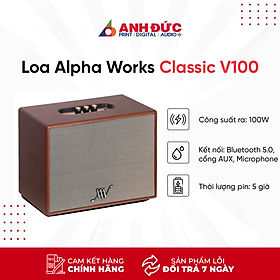 Mua (Xả Kho) Loa Bluetooth Alpha Works Classic V100 (Pin 5h  công suất 100W) - Công Suất 100W - Hàng Chính Hãng