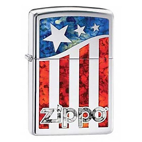 Bật Lửa Zippo 29095 - Bật Lửa Zippo Us Flag Polished Chrome