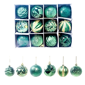 Mua 12 quả châu trang trí noel 6cm MẪU E21