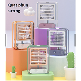 Mua Quạt Điều Hòa Mini Cảm Ứng -  Để Bàn Phun Sương Tạo Độ Ẩm Sử Dụng Cổng Sạc USB Tiện Dụng - Giao màu ngẫu nhiên
