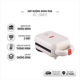 Máy Nướng Bánh Mì Sandwich KC-SM01 Chống Dính Đa Năng, Công Suất 550W - Hàng Chính Hãng