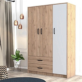 Tủ quần áo gỗ công nghiệp 3 ngăn FINILI hiện đại gỗ công nghiệp FNL344