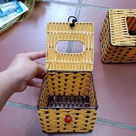 Mua Hộp đựng giấy vuông (đan giả mây)