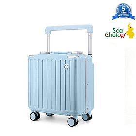 Vali du lịch cabin Sea Choice Khung nhôm chất liệu PC có khóa TSA bền đẹp Size 18'' Vali nhỏ Bảo Hành 5 Năm dây kéo YKK