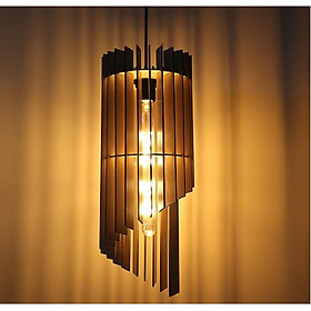 Mua Đèn gỗ thả trần CAO CẤP hiện đại sang trọng 20x37cm chất liệu gỗ trang trí cho phòng khách nhà căn hộ decor nhà quán cafe