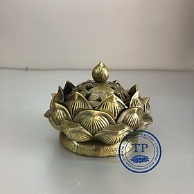 Mua LƯ ĐỐT TRẦM HÌNH HOA SEN HỢP KIM MÀU ĐỒNG ( NHIỀU MÀU)  KH63382