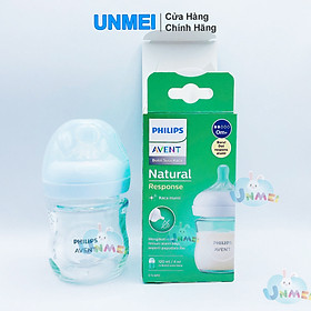 Philips Avent bình sữa thủy tinh mô phỏng tự nhiên mới 120ml bé từ 0 tháng SCY930/01