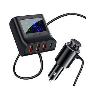 Mua Bộ Sạc HUB Trên Xe Hơi ACEFAST 90W 4 Cổng 3xUSB-A + USB-C Có Đèn Hiển Thị - Hàng Chính Hãng