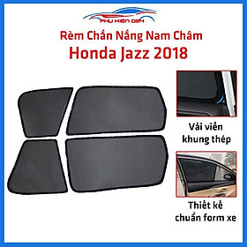 Bộ 4 rèm chắn nắng nam châm Jazz 2018 khung cố định chống tia UV