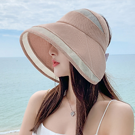 Mũ chống nắng chống uv phong cách Hàn, nón nữ rộng vành thời trang