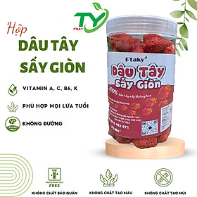 Mua Dâu giòn không sợ béo sấy giòn thăng hoa nguyên quả  chua ngọt tự nhiên làm kẹo nougat hộp 500ml