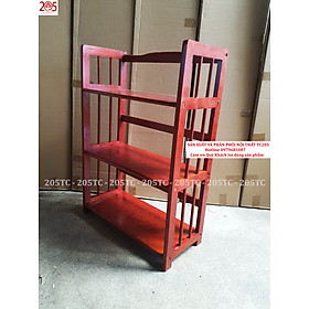 KỆ SÁCH 3 TẦNG 60cm - gỗ cao su 100% - MUA TAI TC205 CHỈ CÓ LỜI TO - ĐỒ GỖ GIÁ SỐC