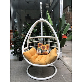 Mua Xích đu đơn bo cạp trắng XĐN7 chất liệu khung sắt mây nhựa cao cấp juno sofa