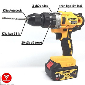 Khoan Pin DeWalt 38V Khoan Bê Tông ,Bắn Vít .Máy Không Than Bảo Hành 10 Tháng