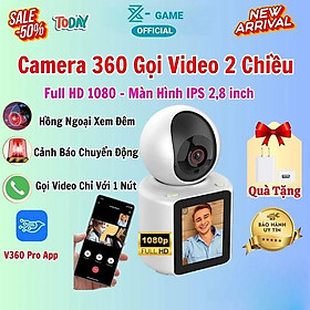 Camera Wifi Thông Minh Giám Sát Tích Hợp Màn Hình IPS 2.8 Inch - Gọi Video 2 Chiều Trực Tiếp - Siêu Nét Full HD 2K Công Nghệ Al Xoay 360 Độ - Hàng Chính Hãng