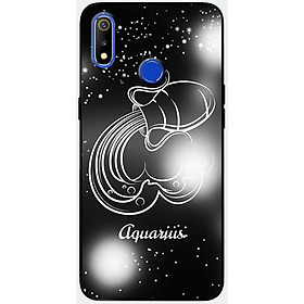 Ốp lưng dành cho Realme 3 mẫu Cung hoàng đạo Aquarius (đen)