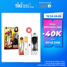Tinh Chất Dưỡng Và Ngăn Rụng Tóc 50 Megumi Hair Essence 120ml + Tặng Lược Giảm Rụng Tóc, Gỡ Rối Wetbrush
