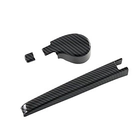Carbon Fiber PP Rear Wiper Arm Cover Trims Stickers Dustproof for Atto 3 Car Interior Accessories
