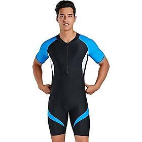 Men's One-Piece Swimsuit Short-Sleeved Lycra Spandex Snorkeling Surf Suit