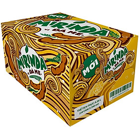 Thùng 24 Chai Nước Uống Có Gaz Mirinda Đá Me (390ml/Chai)