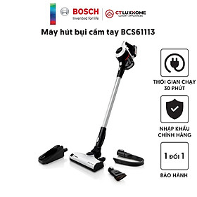 Hình ảnh Máy hút bụi cầm tay mini Bosch BCS61113 Serie 6 Unlimited Hút liên tục 30 phút - Hàng chính hãng