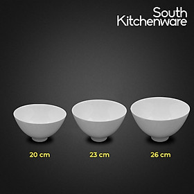 Tô cao 20cm, 23cm, 26cm Daisy Lys Trắng Ngà sứ tráng men cao cấp Minh Long