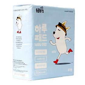 Tã lót vệ sinh Haru Potty Pads 50cm x 40cm - 50 miếng nhập Hàn Quốc