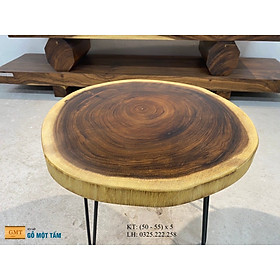 Mua Mặt Bàn Gỗ Me Tây Nguyên Tấm  Bàn Cafe Gỗ Me Tây  Bàn Sân Vườn Gỗ Me Tây Rộng 55cm Dày 5cm