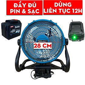  Quạt Tích Điện Dùng Pin Siêu Khỏe Sử Dụng Liên Tục 12h , Thiết Kế An Toàn, Tặng Kèm Pin Và Sạc, Chân Pin Phổ Thông 4cm, Tiện lợi khi mất điện hoặc mang đi du lịch