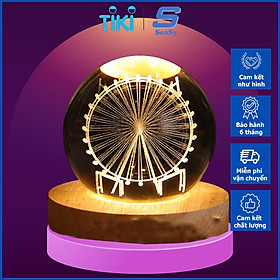 Mua Đèn Trang Trí Hình Quả Cầu Pha Lê SeaSy  Đèn Ngủ Phong Cách Lãng Mạn  Chất Liệu Pha Lê Trong Suốt  Chống Rơi Vỡ  Tặng Kèm Cáp Sạc USB  Dùng Làm Đèn Trang Trí  Đèn Ngủ – Hàng Chính Hãng