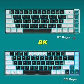 Mechanical Keyboard/ Gaming Keyboard/ Blue Backlit USB Wired Hot Swappable/ Ergonomic Design Blue Switch/ Computer Keyboard for Desktop/ Pc