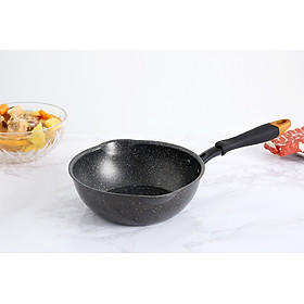 Chảo nhôm sâu lòng chống dính vân đá đáy từ 20 cm Kangaroo KG662XS - Hàng chính hãng