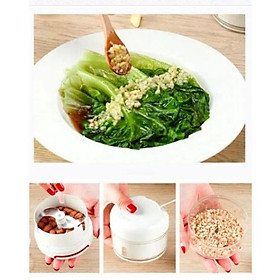 Dụng cụ xay tỏi ớt mini kéo tay tiện dụng