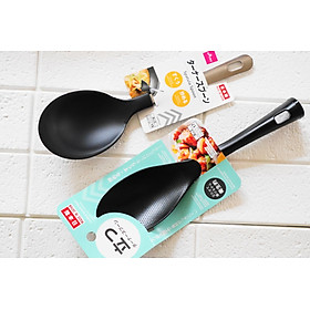 Mua Combo 01 Muôi múc canh đầu silicone Echo Metal 25.5cm + 01 Muôi cơm kháng khuẩn cán dài Echo Metal 25cm màu đen - Nội địa Nhật Bản