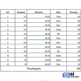 Mua 530 Ống gen co nhiệt đủ loại 1.5 2.0 3.0 4.0 5.0 6.0 8.0-10mm- 5 màu