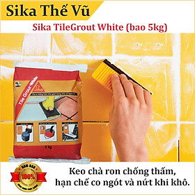 Mua Keo chà ron chống thấm chống bám bẩn - Sika TileGrout White (bao 5kg)