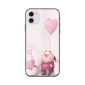 Ốp lưng TPU viền dẻo cho điện thoại IPHONE 11 Hình Heo Con Mừng Sinh Nhật